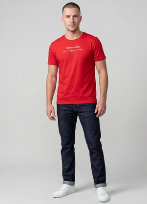 Infinita Cor - Camiseta Masculina Manga Curta Vermelho - INFINITA COR