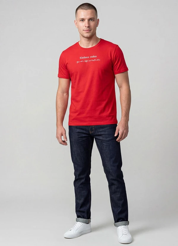 Infinita Cor - Blusa Feminina Manga Curta Vermelho 2