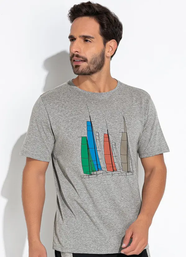 Moda Pop - Blusa Mescla Claro em Malha