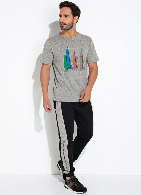 Moda Pop - Blusa Mescla Claro em Malha 3