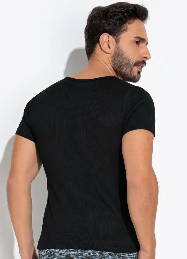 Moda Pop - Blusa Preto em Canelado 2