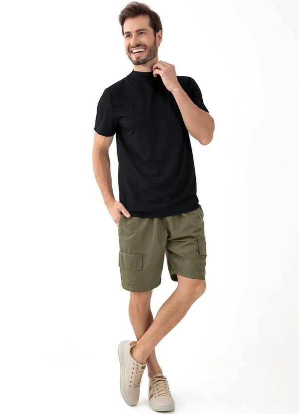 Moda Pop - Blusa Preto em Canelado 3