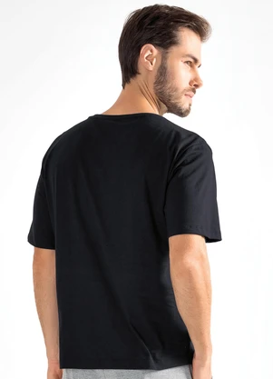 Moda Pop - Blusa Preto em Malha de Algodão - MODA POP