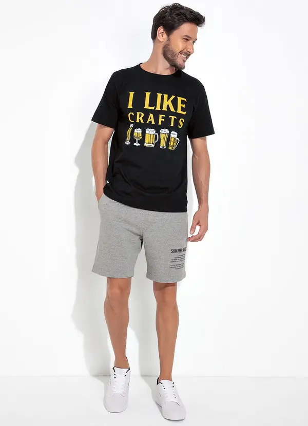 Moda Pop - Blusa Preto em Malha de Algodão 3