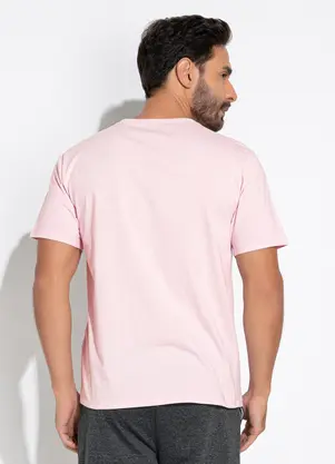 Moda Pop - Blusa Rosa Claro em Malha de Algodão - MODA POP