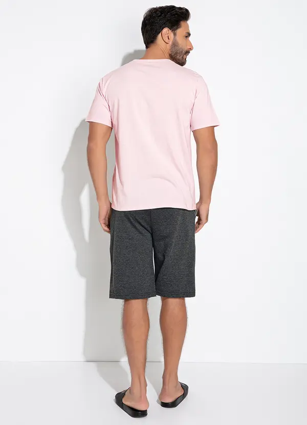 Moda Pop - Blusa Rosa Claro em Malha de Algodão 4