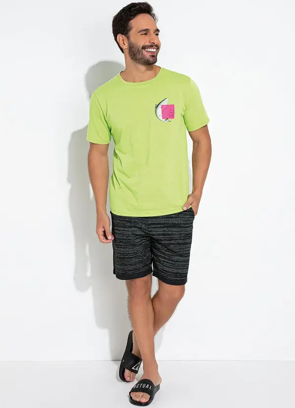 Moda Pop - Blusa Verde Lima em Malha de Algodão 3