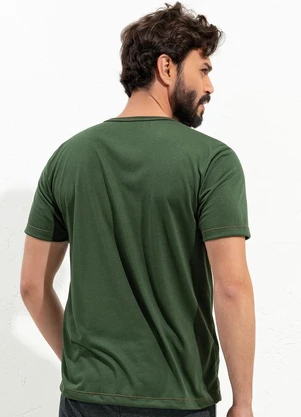 Moda Pop - Blusa Verde Militar em Malha de Algodão - MODA POP