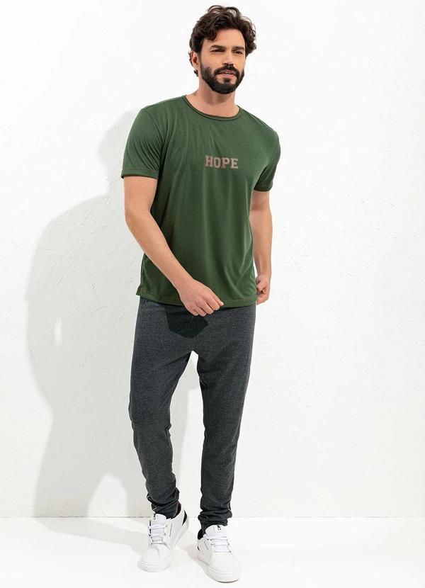 Moda Pop - Blusa Verde Militar em Malha de Algodão 3