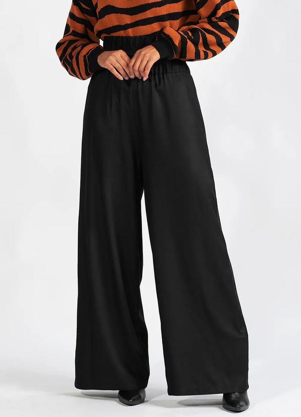 Hering - Calca Pantalona em Viscose Preta