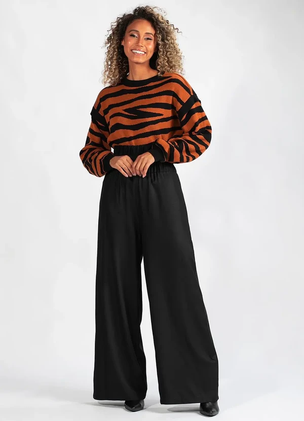 Hering - Calca Pantalona em Viscose Preta 3