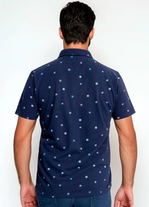 Multimarcas - Camisa Gola Polo em Piquet Azul - MULTIMARCAS