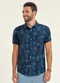 Diametro - Camisa Masculina Manga Curta Bege - variação: Azul