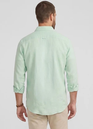 Diametro - Camisa Masculina Manga Longa Visco Cotton Verde - DIAMETRO