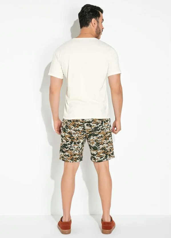 Moda Pop - Camisa Off White com Estampa Localizada 5