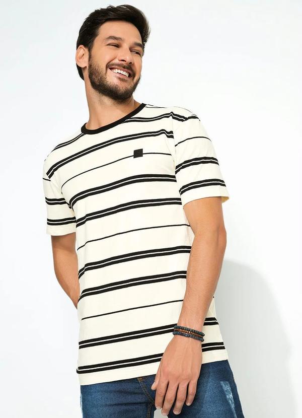 Cia Gota - Camisa Polo Cinza Estampada Cia Gota