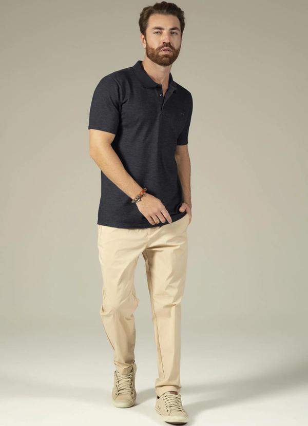 Exco - Camisa Polo Masculina Básica Manga Curta Preto 2