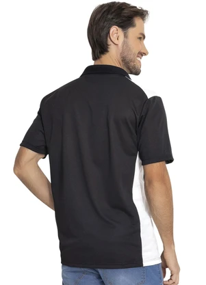 Actual - Camisa Polo Preto em New Crepe - ACTUAL