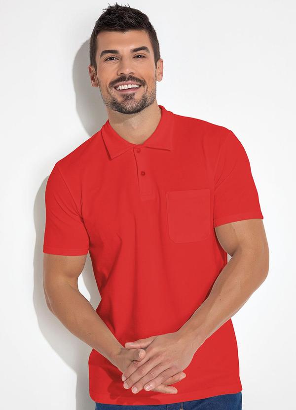 Camisa Polo (Vermelho) em Piquet