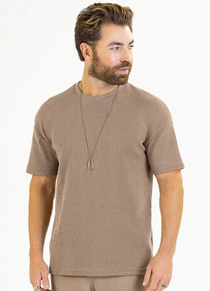 Soft Bonni - Camiseta Adulto em Malha Quadrilê Bege - SOFT BONNI