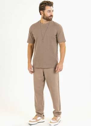 Soft Bonni - Camiseta Adulto em Malha Quadrilê Bege - SOFT BONNI