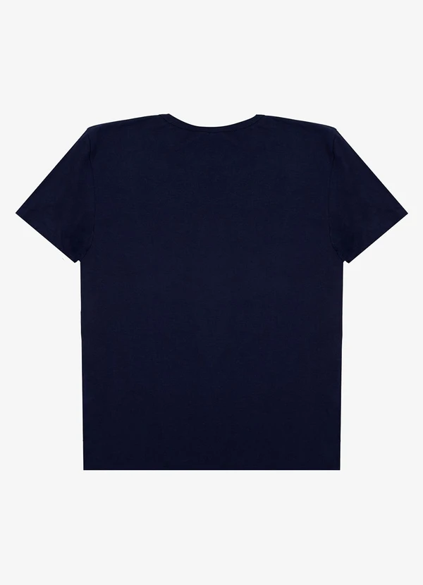 Select - Camiseta Adulto Masculino em Meia Malha Azul 2