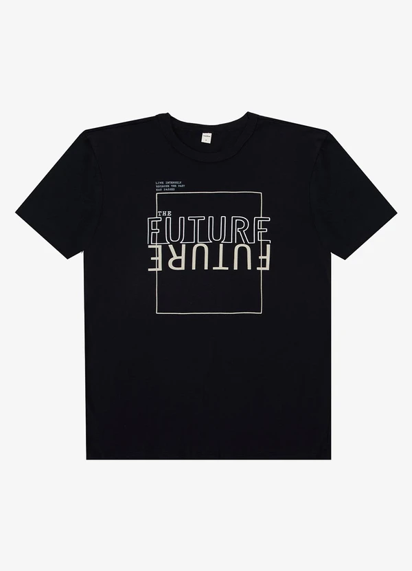 Select - Camiseta Adulto Masculino em Meia Malha Preto