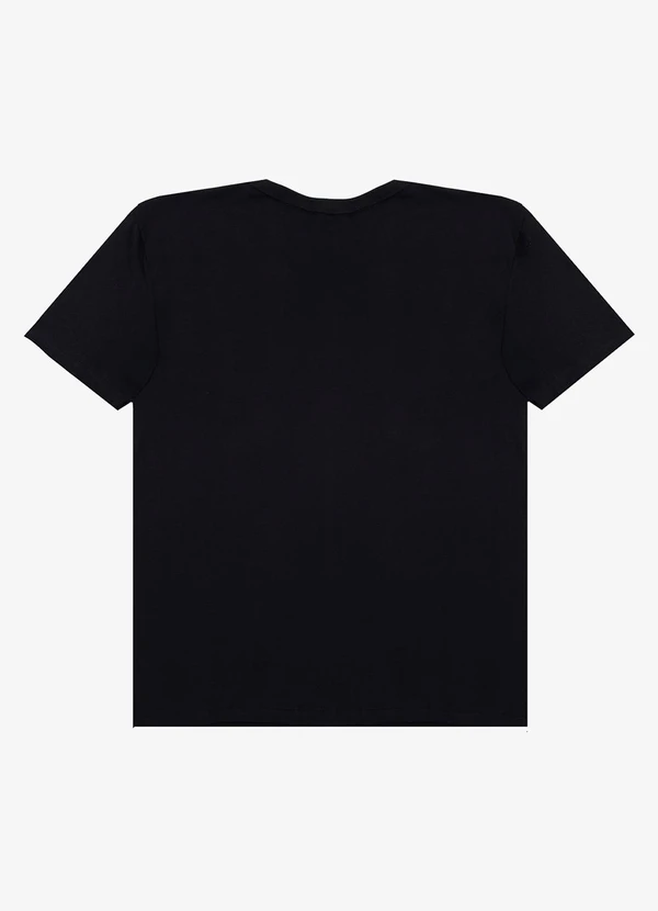 Select - Camiseta Adulto Masculino em Meia Malha Preto 2