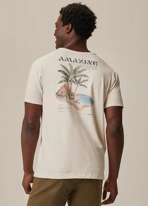 Malwee - Camiseta Amazing Views Linho Off White - MALWEE