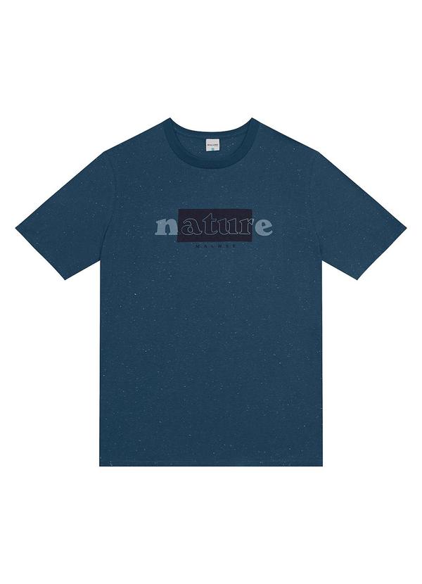 Malwee - Camiseta Azul Escuro Nature em Botonê