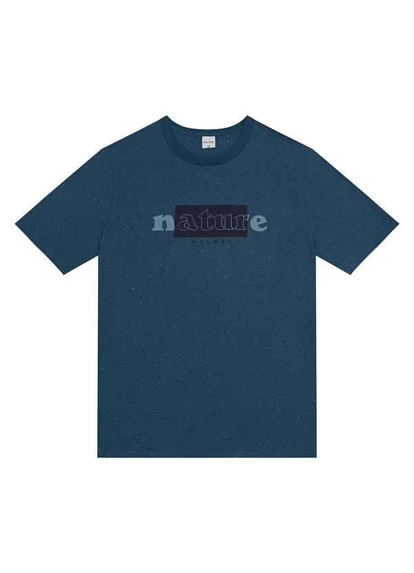 Malwee - Camiseta Azul Escuro Nature em Botonê