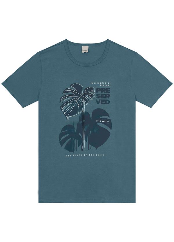 Malwee - Camiseta Azul Escuro Preserved em Malha