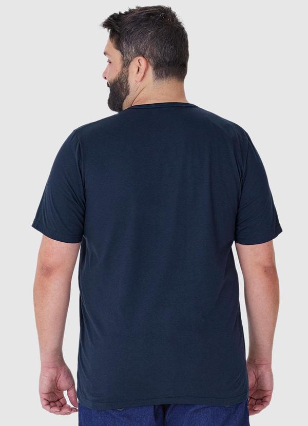 Malwee Plus - Camiseta Azul Marinho Regular com Listras 2