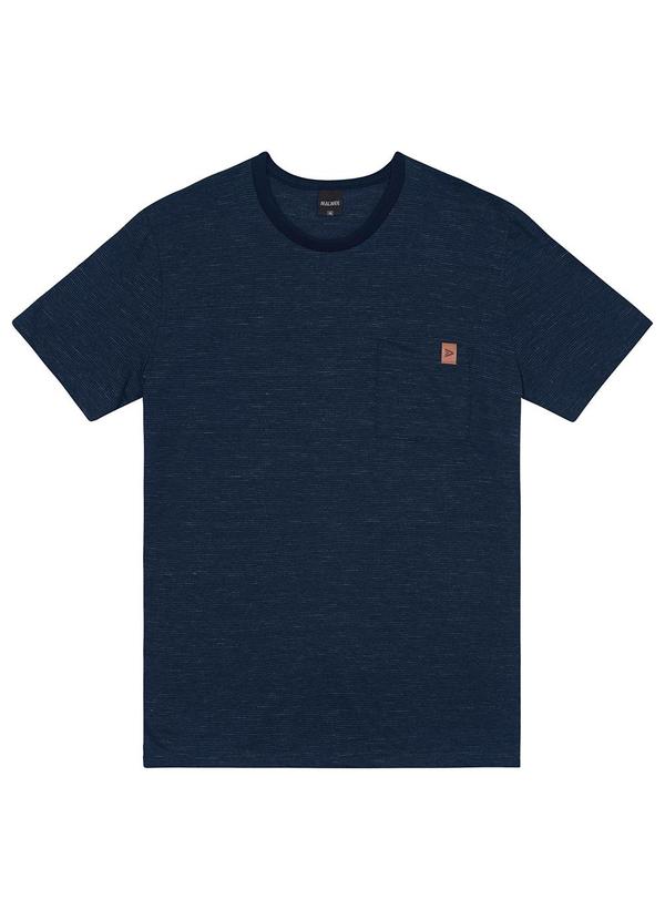 Malwee - Camiseta Azul Marinho Slim em Malha Eco