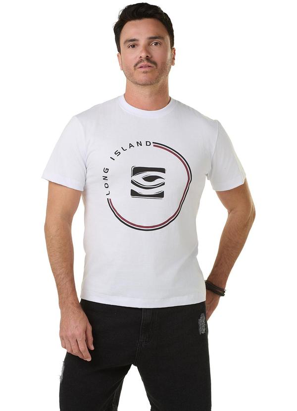 Long Insland - Camiseta Básica Circle Branco 2