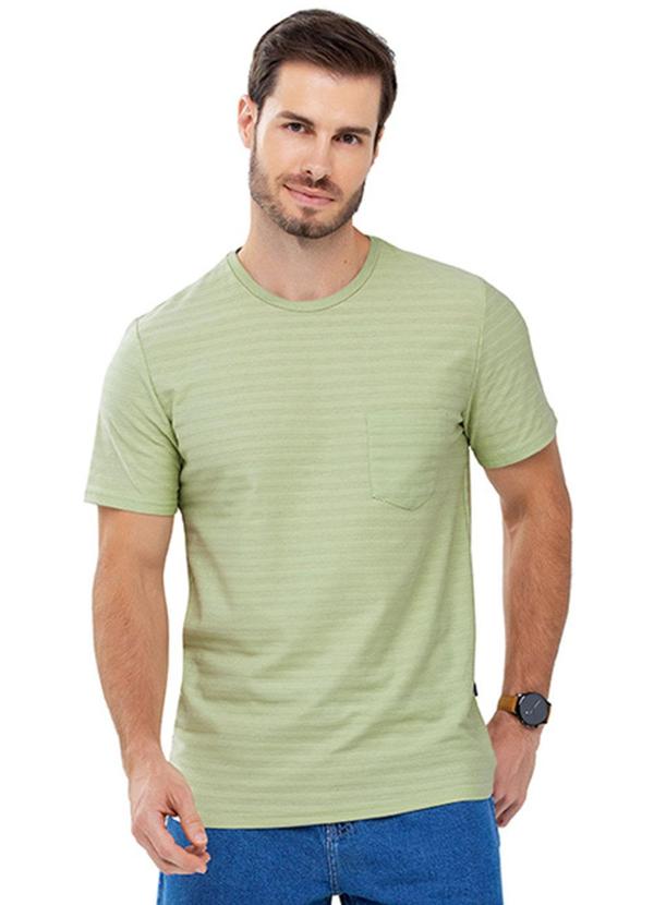 Rezzato - Camiseta Básica com Bolso Adulto Masculino Verde