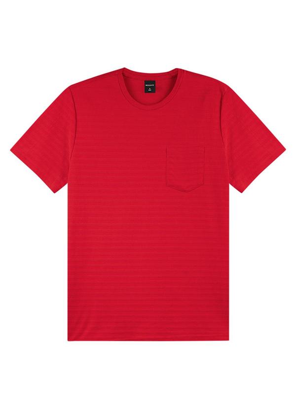 Rezzato - Camiseta Básica com Bolso Adulto Vermelho
