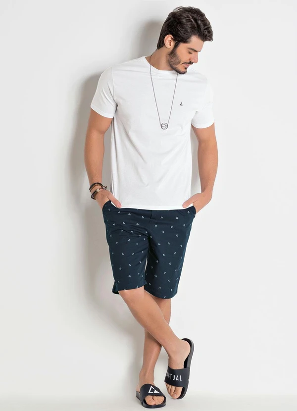 Actual - Camiseta Básica com Detalhe Bordado Branca 7