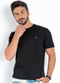 - Camiseta Básica com Detalhe Bordado Marinho - variação: Preta
