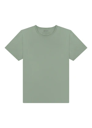 Fico - Camiseta Básica de Mangas Curtas Plus Size Verde - FICO