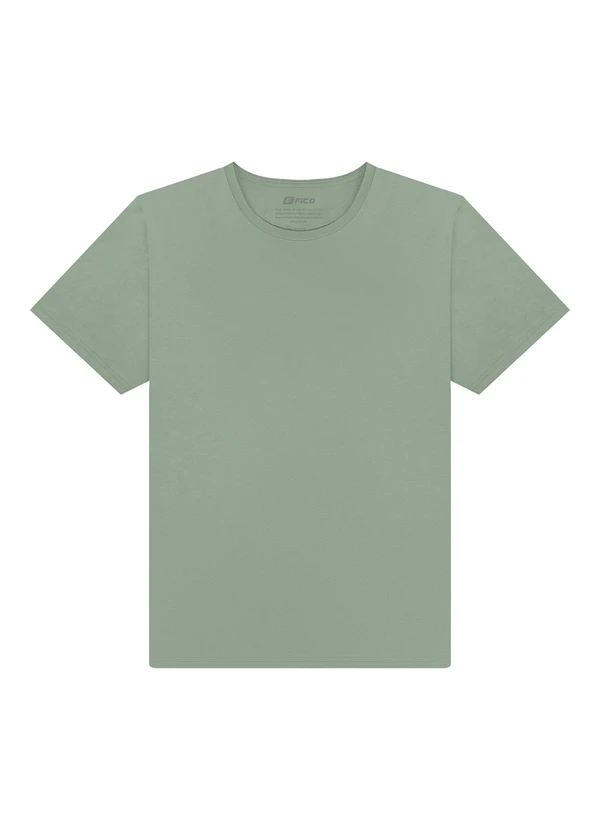 Fico - Camiseta Básica de Mangas Curtas Plus Size Verde