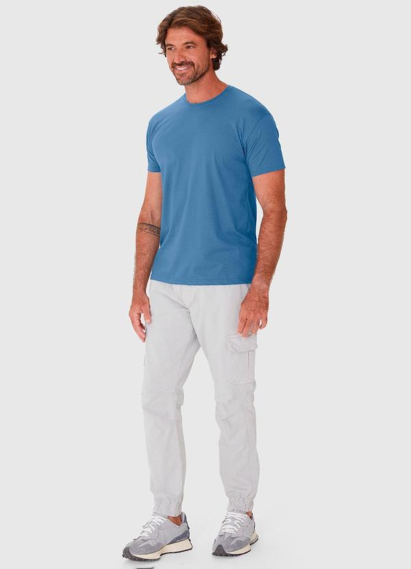Malwee - Camiseta Básica Decote Redondo Pima Azul 3