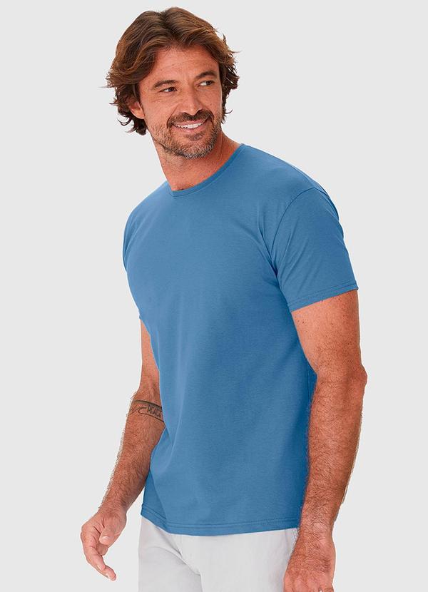 Malwee - Camiseta Básica Decote Redondo Pima Azul 4