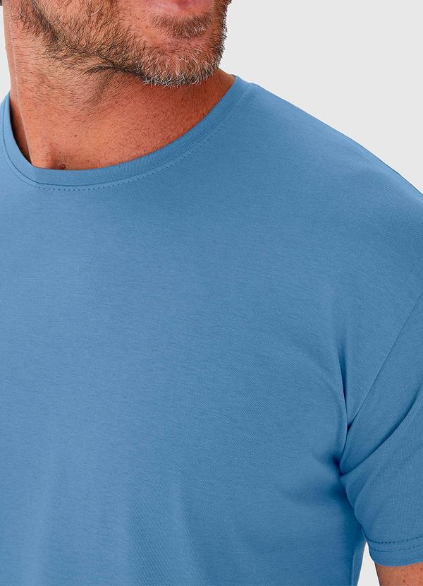 Malwee - Camiseta Básica Decote Redondo Pima Azul 5