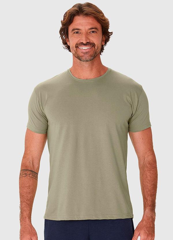 Malwee - Camiseta Básica Decote Redondo Pima Verde