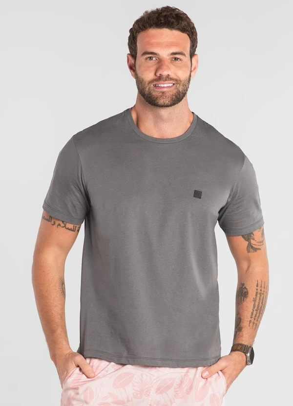 The Philippines - Camiseta Básica em Algodão Cinza