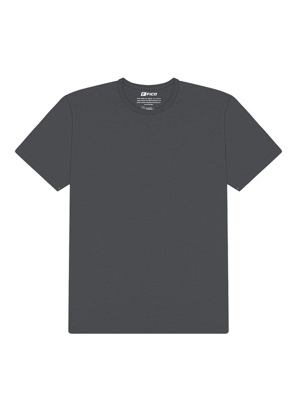 Fico - Camiseta Básica em Malha Cotton Cinza 4