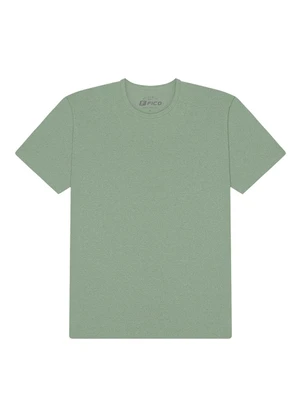 Fico - Camiseta Básica em Malha Mesclada Verde - FICO