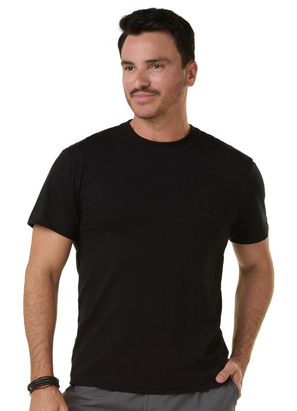 Long Insland - Camiseta Básica Embossing Preto 1
