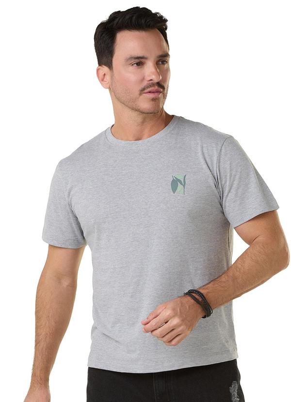 Long Insland - Camiseta Básica Folhagens Cinza 1